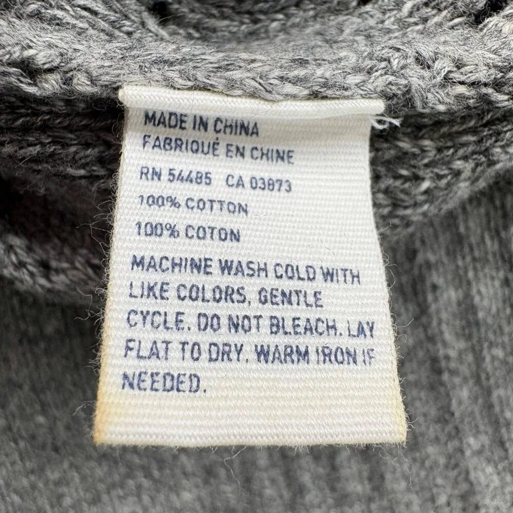 American Eagle Sweater Womens PS Gray Open Knit Beach Goth‎ Grunge Whimsigoth